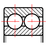 Roulement à billes à contact radial à deux rangées